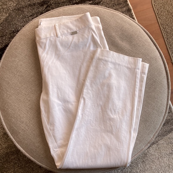 Alfred Sung White Cotton Pants Size 8 - Picture 1 of 6